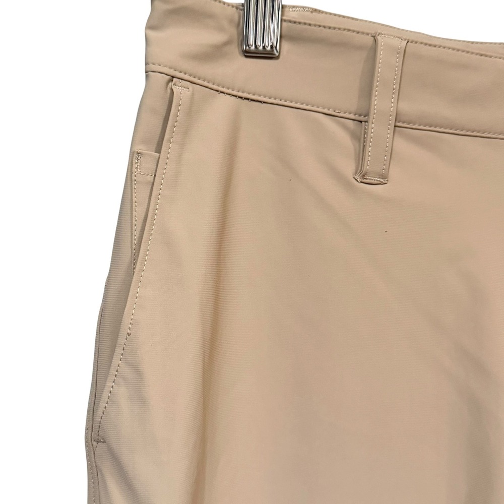 Zella Mens Performance Stretch Chino Shorts Tan Khaki Size 28 Activewear Hiking - Picture 3 of 7